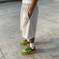 Shorts de survêtement baggy pour homme, longueur trois-quarts au genou, en coton vieilli, style streetwear, délavé à l'acide, personnalisé OEM