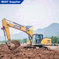Excavatrice sur chenilles XCMG XE200GH d'occasion de 20 tonnes pour le nivellement des terres agricoles et la construction de bassins
