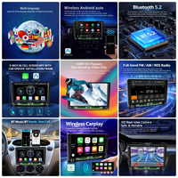 Écran tactile IN-CELL 9 pouces pour voiture, MP5, CarPlay sans fil, Android Auto, CAN Bus, DSP, EQ, WiFi, YouTube, 1080P, FM, AM, RDS, caméra