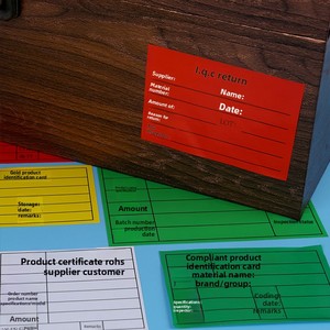Certificado <span class=keywords><strong>de</strong></span> Identificación, Tarjeta <span class=keywords><strong>de</strong></span> Producto Defectuoso, Devoluciones Especiales, Procesamiento, Inspección, Concesión, Papel para Escribir, Etiqueta - Product Image 3