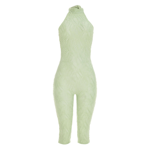 วิวิบลุค J26JP089 จั๊มสูทขาสั้นผู้หญิงแบบเซ็กซี่คอสูงแขนกุดเปิดหลัง - Product Image 6