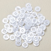 Boutons en résine écologiques à 4 trous avec logo personnalisé pour vêtements, boutons de chemise blanche, boutons de vêtements en polyester, personnalisables
