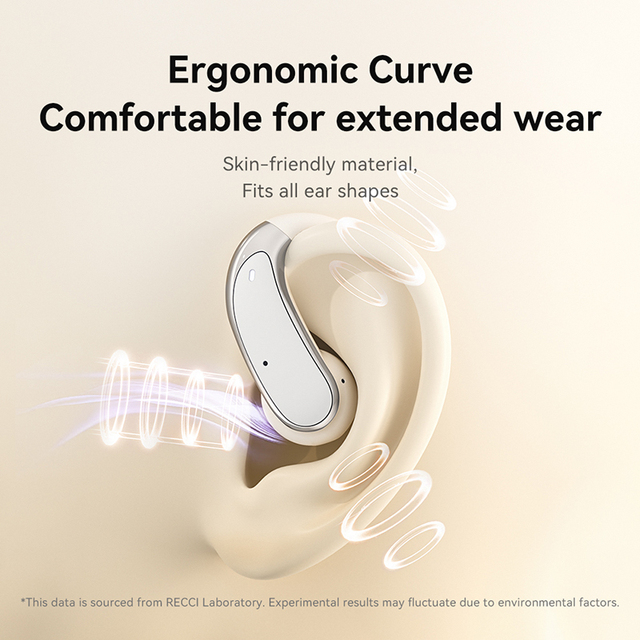 RECCI REP-W103 OWS Wireless Earphones, Open Ear Ear Hook Design HIFI Stereo Sound Comfortable Sports Earbuds