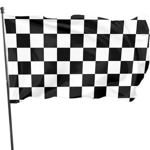 Клетчатый флаг 3x5FT втулки черно-белый гоночный автомобиль Спидвей проверенный флаг - Product Image 1