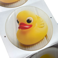 Autocollants en époxy pour bouchons de bouteille, motifs dôme de canard en caoutchouc rond, pour loisirs créatifs et cadeaux de fête