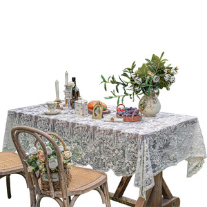 <span class=keywords><strong>Tovaglia</strong></span> Trasparente in <span class=keywords><strong>Pizzo</strong></span> Francese Bianco Ricamato per Decorazioni di Matrimoni, Feste e Banchetti all'Aperto - Product Image 1