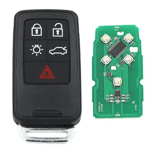 5 Button Remote Smart Car Key 433Mhz or 902Mhz ID46 Chip for Volvo XC60 XC70 V40 V60 V70 S60 S80 Uncut Blade FCC ID: KR55WK49266