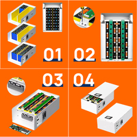 Batterie solaire LiFePO4 48V 280Ah 15kWh, batterie lithium 51,2V 15kW 16kW, système de stockage d'énergie domestique, boîtier de batterie lithium