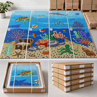 Mosaïque de verre personnalisée sur le thème du monde sous-marin, animaux marins, pour piscine, parc aquatique, stade, gymnase, hôtel, décoration murale