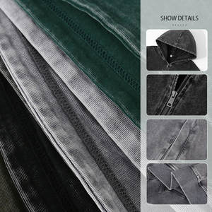 مخصص فاخر التطريز هودي الشارع الشهير هوديي فارغة خمر المتضخم غسل حمض المتعثرة البريدي حتى هوديي - Product Image 4