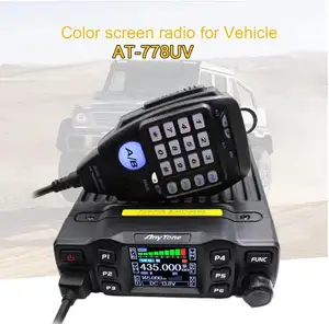 GMRS Rádios AnyTone AT-778UV Móvel Rádio Dual Band VHF/UHF 136-174/400-490MHz 25W Amateur Rádio Em Dois Sentidos w/Cabo