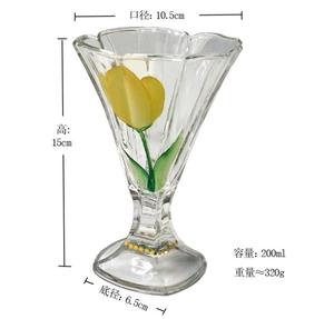 Alta calidad Vintage lujo antiguo Alto vidrio pintado a mano tulipán <span class=keywords><strong>cristal</strong></span> helado batido bebida taza para copas de champán flautas - Product Image 6