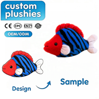 Peluche Poisson Tropical Personnalisée, Jouet en Peluche Doux et Adorable, Vente en Gros OEM ODM, Logo Personnalisé pour Enfants et Cadeaux Promotionnels