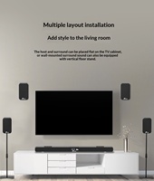 Sistema de Cine en Casa de 2.2 Canales con Sonido Envolvente para TV LCD, 6 Altavoces de 100W, Sistema de Altavoces Inalámbricos, Subwoofer Pasivo de Madera