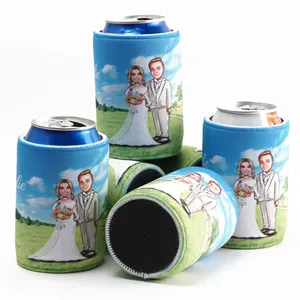 短粗支架啤酒饮料架印花高品质氯丁橡胶罐绝缘短粗冷却器升华婚礼罐