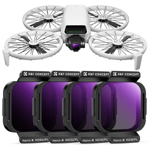 Kit de filtres K&F Concept ND/PL pour DJI Flip, lot de <span class=keywords><strong>4</strong></span> filtres polarisants à densité neutre ND&PL 2-en-<span class=keywords><strong>1</strong></span> pour objectif de caméra de drone HD - Product Image 1
