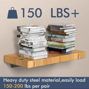 Heavy Duty Black Closet <strong>Rod</strong> <strong>Brackets</strong> Holder 10/12/14 Inch <strong>Shelf</strong> Support Hooks Wall Mounted <strong>Shelf</strong> and <strong>Rod</strong> with Screws <strong>Brackets</strong> - Product Image 5
