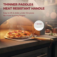 Set Peralatan Pizza: Sekop Pizza Aluminium, Spatula Dapur, Pemotong Adonan, Sekop Pizza Lipat, Gagang Kayu