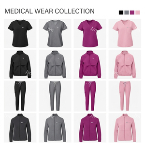 Ensembles d'uniformes infirmiers <span class=keywords><strong>JYN</strong></span> pour femmes et hommes, ensembles de blouses d'infirmière pour hôpital, haut et pantalon avec plusieurs poches - Product Image 6