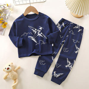 Vente en Gros, Ensemble de Pyjamas en Pur Coton pour Filles et Garçons, Collection Automne - Product Image 5