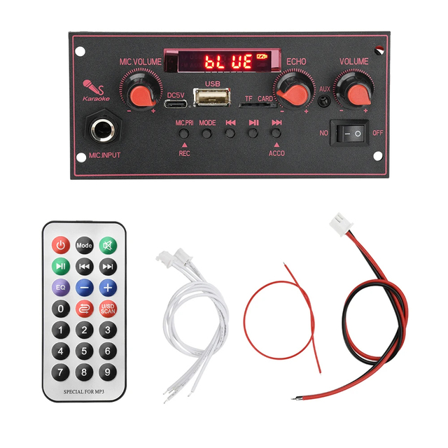 5V 2*10W MP3 WMA Decoder Board Amplifier BT 5.0 FM Radio Decoder Board Car MP3 Player USB Interface