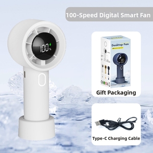 Ventilateur sans pales personnalisé avec logo OEM, ventilateur USB personnel, affichage numérique, article cadeau promotionnel, vente en gros, fabricant, fournisseur - Product Image 4