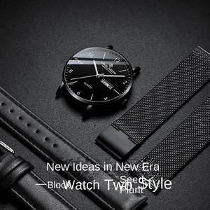 <span class=keywords><strong>Montre</strong></span> à Quartz Homme Louie Juelen, Verre Saphir, Maille en Acier Inoxydable, Boîtier en Alliage 41mm, Aiguilles Lumineuses, Étanche, Classique et Tendance - Product Image 3