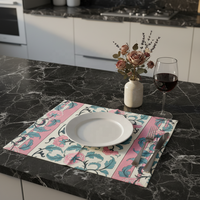 Ensemble de 4 sets de table carrés modernes en coton et lin, écologiques, pour salle à manger et cuisine, vente en gros directe d'usine en stock