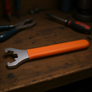 Clé de serrage pour écrous annulaires standard Erx, poignée orange, tête métallique - Product Image 3