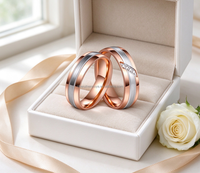 Bague en acier tungstène noir POYA 6MM avec incrustation de pierre naturelle pour homme, cadeau de festival, cadeau de fiançailles pour les amoureux