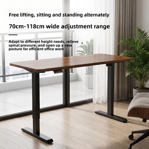 Electric Lifting Table Single/Double Motor Adjustable Wood <b>Computer</b> <b>Desk</b> Bedroom Household Use Rectangular Office Table - Product Image 2