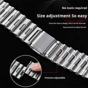 Correa de Reloj de Acero Inoxidable de Liberación Rápida para Apple Watch S 10 11 46mm Ultra 49mm SE 44mm, Correa Magnética - Product Image 2