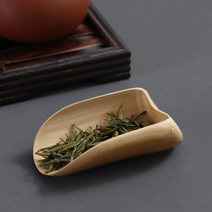 Cuchara de té de bambú natural, soporte de té de bambú hecho a mano, cuchara de té, pala para té, accesorios para el juego de té Kung Fu, los seis caballeros del té. - Product Image 3