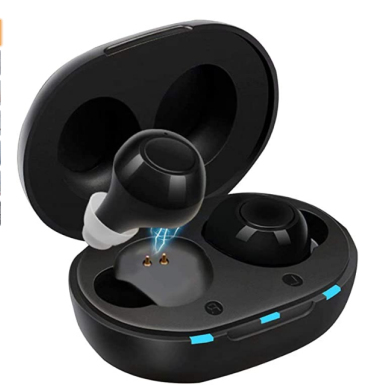 Rechargeable In-the-Ear Hearing Aid with Noise Reduction - ITE Digital Hearing Amplifier for Mild to Moderate Hearing Loss