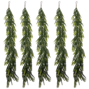 Hongbo 1 Simulated Norfolk Pine Vine Christmas <b>Table</b> Decoration 1.2M <b>Plastic</b> Eco-Friendly Holiday Ornament - Product Image 3