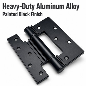 Charnière de fenêtre en aluminium noir, norme européenne, pour fenêtre à battant, installation facile pour ouverture vers l'intérieur et vers l'extérieur - Product Image 4