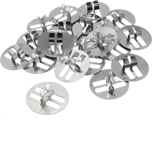 Onglets de mèche de bougie en métal de 23mm, onglets de maintien de mèche de bougie en métal, base de mèche pour la fabrication de bougies - Product Image 1