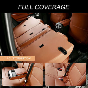 Housses de siège de voiture en cuir de luxe sur mesure pour Mercedes Benz GLC SUV, couverture intégrale à 360°, pour 7 places, toutes saisons, garantie 1 an - Product Image 5