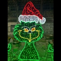 Décorations de Noël personnalisées en 2D et 3D avec motif Grinch, pour l'extérieur, usage commercial ou domestique