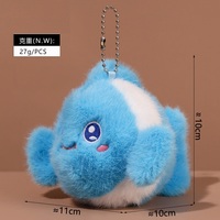 Porte-clés en peluche animaux marins : crevettes, crabes, homards – Doux, écologique, jouet durable pour machine à griffes, cadeau