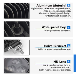 10-80 فولت تيار مستمر 30 واط ضوء تحذير على شكل قوس أحمر أخضر أزرق رافعة شوكية ضوء منطقة الخطر - Product Image 4