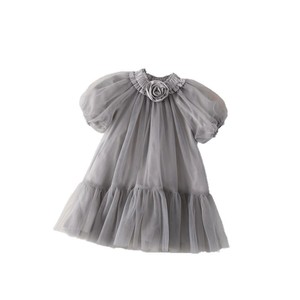 Abito Estivo per Bambine 2026, Nuovo Stile Coreano Occidentale, Gonna in Rete con Volant, <span class=keywords><strong>Elegante</strong></span> Vestito in Seta - Product Image 5