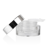 Pot en verre à double compartiment au design unique, 10g*2 35g*2, pour crème visage, contour des yeux, beurre corporel, lotion, avec bouchon à vis