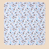 Ensemble de 4 couvertures pour bébé en coton pur imprimé, à une seule couche, avec motifs de dessins animés, chaudes, douces et confortables, pour les bébés de 0 à 3 ans, saison printemps