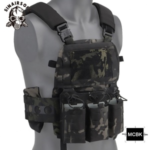 Gilet tactique porte-plaques FCPC V5 à dégagement rapide avec pochette d'insertion de chargeur avant et module à fermeture éclair arrière pour gilet de chasse - Product Image 2