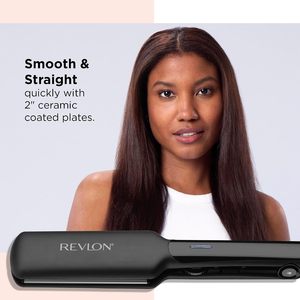 Plancha de Pelo Revlon Eléctrica con Revestimiento Cerámico de 2 Pulgadas, Calentamiento Rápido de 1000W, con Pantalla de Temperatura para Resultados Suaves - Product Image 2