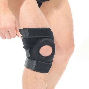 Genouillère de sport à velcro réglable pour sauter et courir en été, conception à genou ouvert - Product Image 1