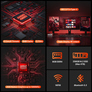 Mini PC para Juegos 5 4300U con Gráficos Radeon, DDR4, SSD, 4K, Triple Pantalla, WiFi 6, Computadora de Escritorio WO5 4300U de Alto Rendimiento con AMD Ryzen 5 - Product Image 3
