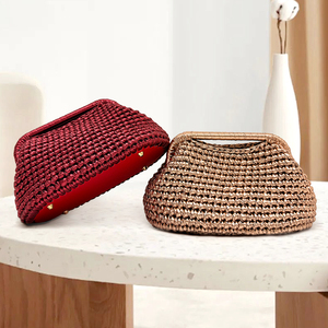 Filato in Pelle Metallizzata 100% Fatto <span class=keywords><strong>a</strong></span> <span class=keywords><strong>Mano</strong></span> per Borse all'<span class=keywords><strong>Uncinetto</strong></span> Filato in Poliestere Borse all'<span class=keywords><strong>Uncinetto</strong></span> Pochette di Lusso da Donna - Product Image 6