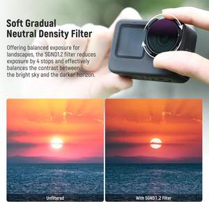 NEEWER Ensemble de filtres ND Compatible avec <span class=keywords><strong>GoPro</strong></span> <span class=keywords><strong>Hero</strong></span> 12 11 <span class=keywords><strong>10</strong></span> 9 Black Lot de 6 accessoires pour objectif de caméra d'action Kit de filtres à effets - Product Image 4